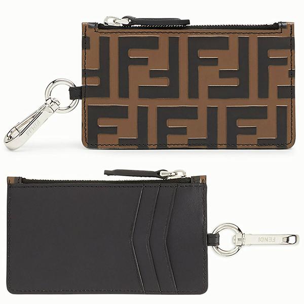 【FENDI】FFエンボスロゴ コイン・カードケース・キーホルダー 7AR534A4K5F0H3C